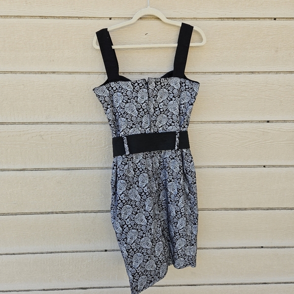 Modcloth Switchblade Stiletto sugar skull print pinup style dress XL - Picture 2 of 5
